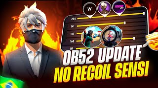 OB52 UPDATE NO RECOIL SENSI🤯🇧🇷|| BEST SENSITIVITY AFTER UPDATE😱|| NO RECOIL ❌ 💯 WORKING|| FREE FIRE screenshot 2