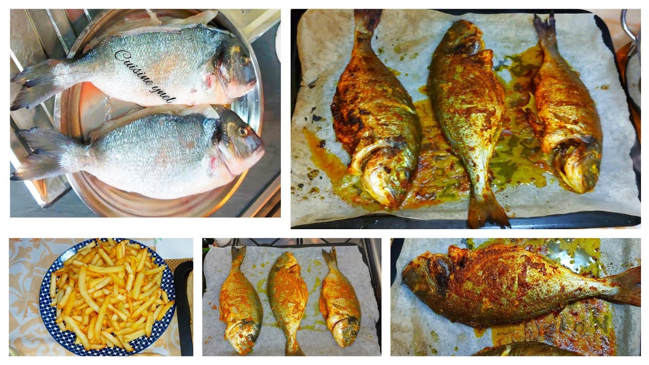 دوراد في الفور  كيفاش تفوحوه باش يجيكم فاوح ومحمر بنة على بنة 👌 dorade au four