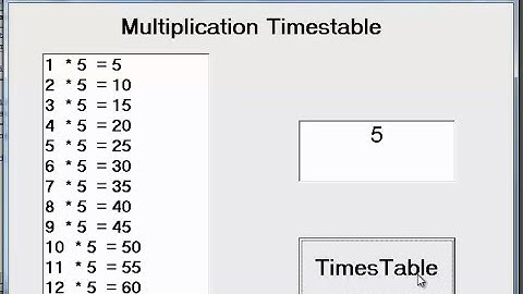 How to Create Multiplication Table in Visual Basic 6 using While-Wend Loop