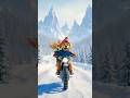 Ye Kya Ho Gaya 🐶❄️🏍️ | Cute Puppy Ride In Snow Mountain #dd enetretainment #shorts #dogs