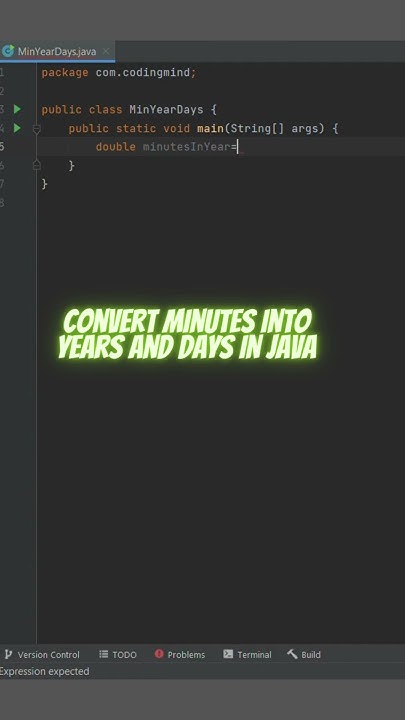 Convert Minutes into Years and Days IN JAVA - YouTube