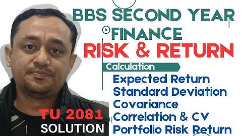 Risk & Return||Finance||TU Solution 2081|Portfolio Risk Return||Expected Return||Standard Deviation