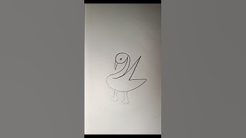 How to draw a duck with number 76 easily with pencil.....#shortvideo duck draw vidios #shorts