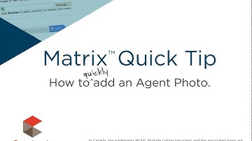 Matrix Quick TIp - Add an Agent Photo