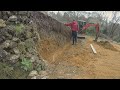 preparing bank and base for gabions