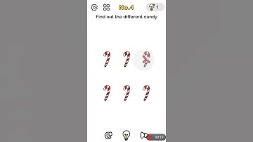 Find the diffetent Candy Level 4 Brain out Only Gaming