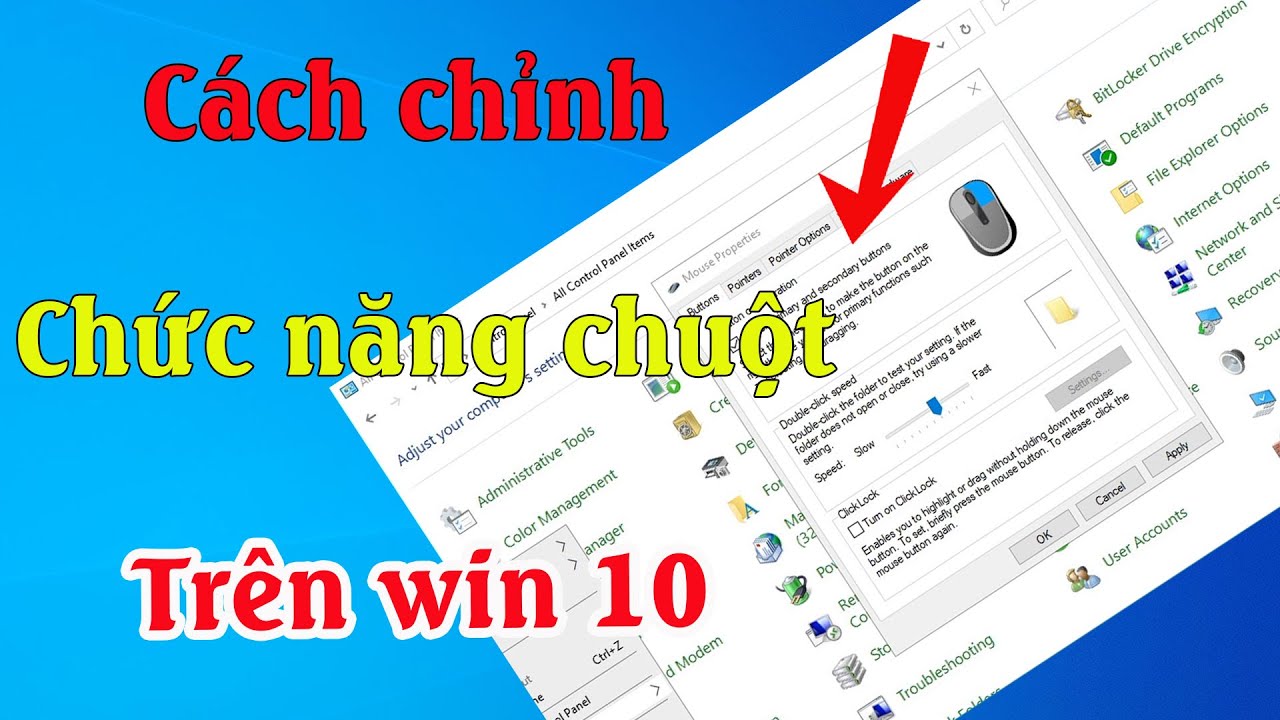 Cách tùy chỉnh cài đặt chức năng con chuột trên máy tính