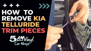 How to remove the window trim pieces on a 2020 Kia Telluride