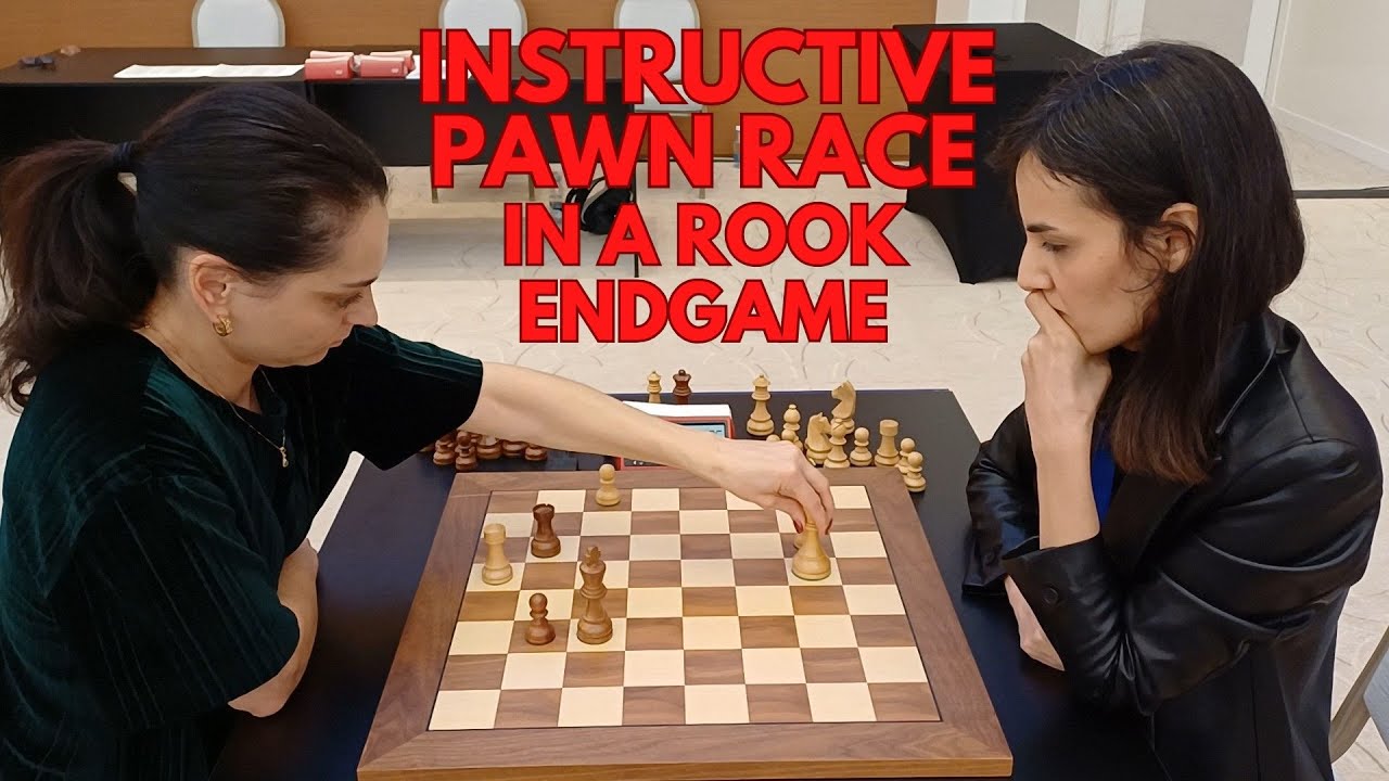 Kosteniuk vs Mitra - Instructive Pawn Race in a Rook Endgame | World ...