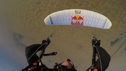 Desert sunrise - paramotor infinity tumbling