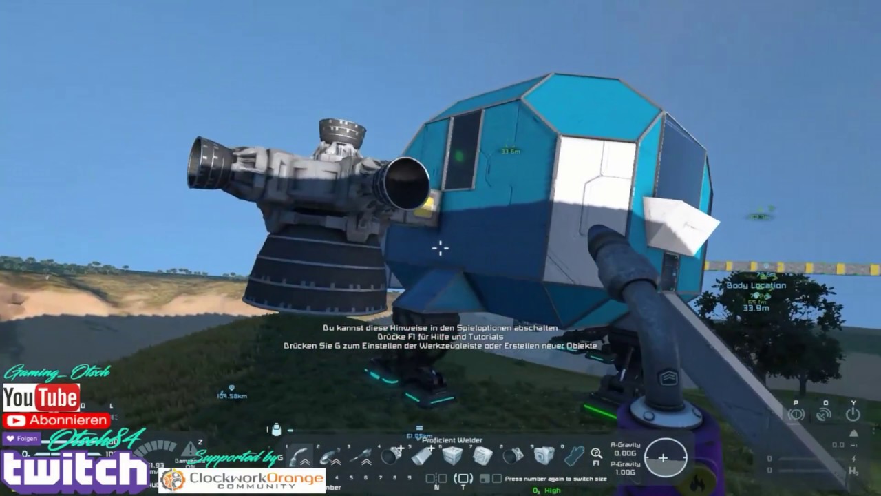 Space Engineers Mondlandung mit einem Planetary Lander Detusch - YouTube