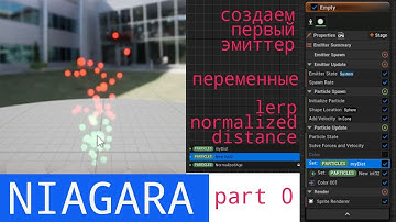 UE5 short tutorials: Niagara. Урок 0. Создаем первый эмиттер, переменные, lerp цветов от расстояния