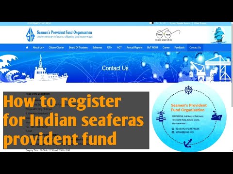 How to register your self for Indian seaferas provident fund || indian seaman PF