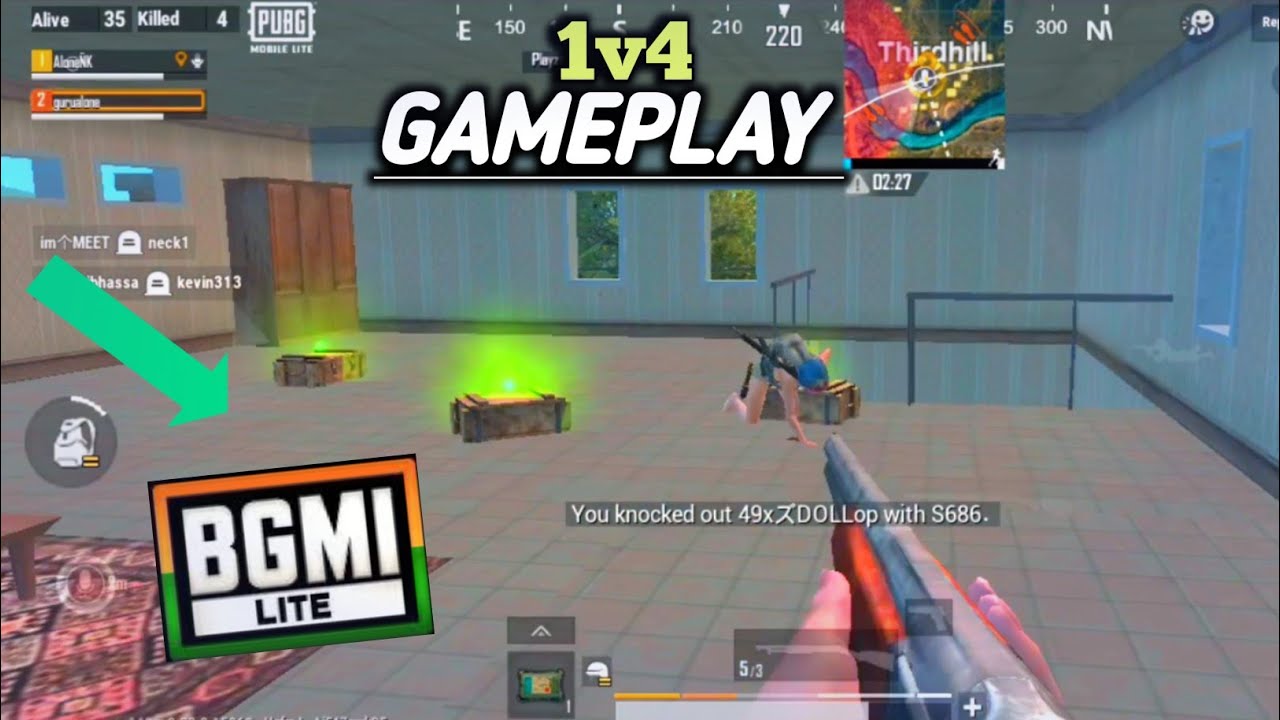 CLUTCH MACHINE 🔥 1v4 GAMEPLAY | BGMI LITE | PUBG MOBILE LITE - YouTube