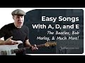 Super EASY 3 Chord Songs using A, D, E | Guitar for Beginners