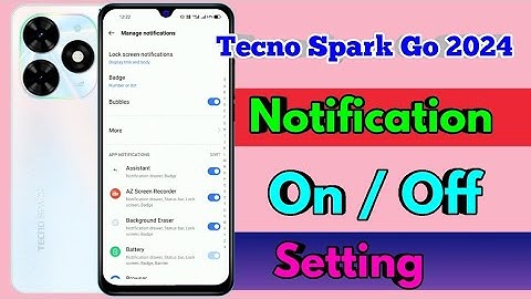 tecno spark go 2024 notification settings, tecno spark go 2024 notification off
