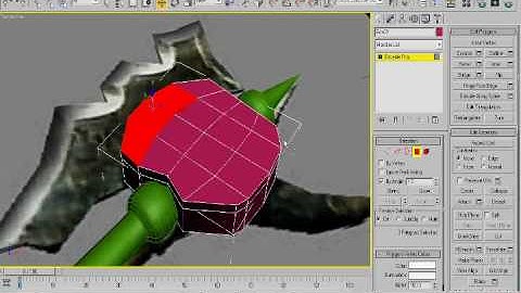 modeling tutorial 3dmax , making an axe with step by step guides part 2/3