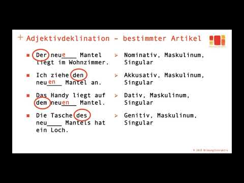 Video: Was sind Adjektivendungen im Deutschen?