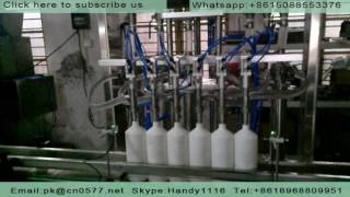 automatic 6 nozzles liquid filling machine for oil 100 1000ml