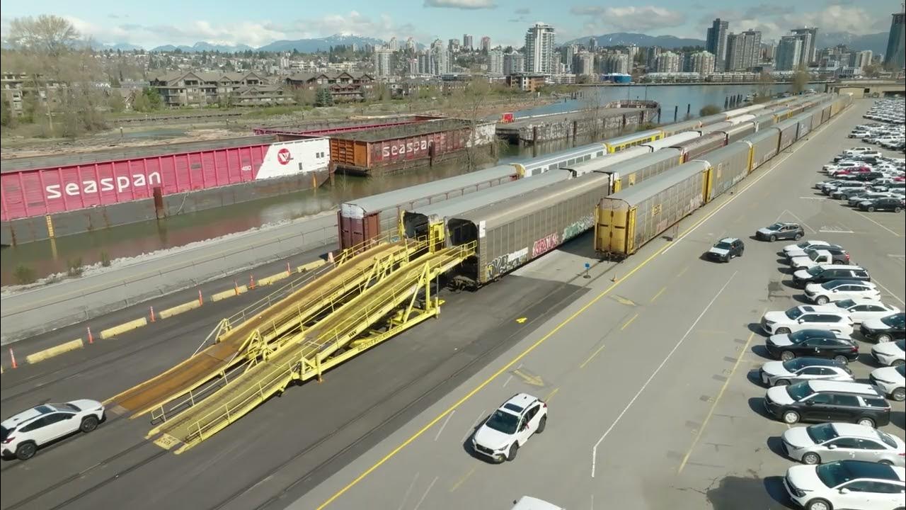 Annacis Auto Terminal Optimization Project Rail improvements aerial tour YouTube