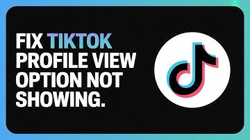 How to Fix TikTok Profile View Option Not Showing (2025 Guide)