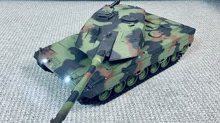 Amewi RC Panzer Leopard 2A6 - Unboxing & Test RC Panzer mit Schuss Rauch und Sound