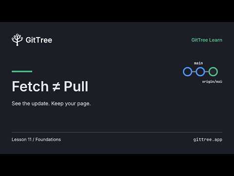 Git fetch without changing your files: GitTree walkthrough