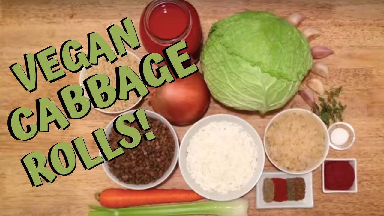 The BEST Vegan Cabbage Rolls - Plant-Based EASY Sauerkraut Stuffed with ...