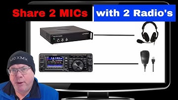 Amateur (Ham) Radio video showing how to SIMPLY share 2 microphones between 2 radio