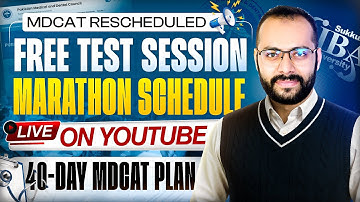 MDCAT 2025 | Free Test Session | Marathons Schedule | Full Course Revision | PYQs | All Subjects