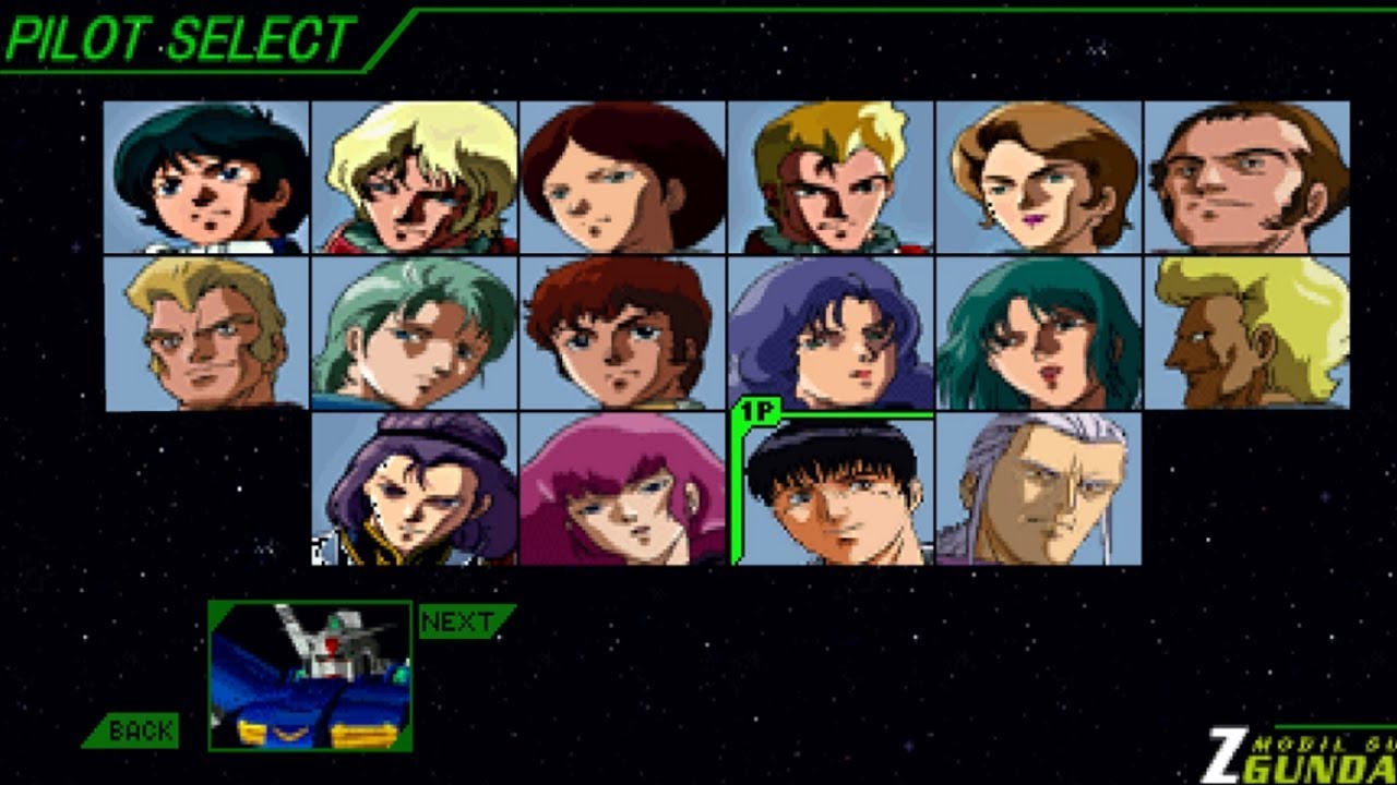 Mobile Suit Z Gundam All Pilots And Mobile Suits Ps1 Youtube