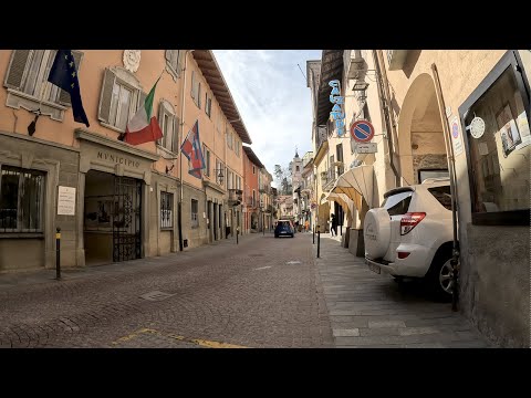 Morning walk through a charming Italian mountain village | Nature Walking Video | 4KHD
