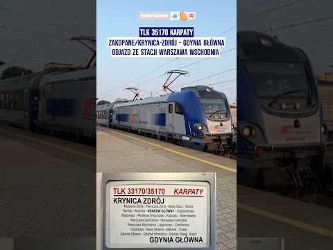 TLK 35170 KARPATY ZakopaneKrynicaZdrój  Gdynia Główna Odjazd ze stacji Warszawa Wschodnia shorts