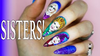 GORGEOUS Sanderson Sisters Gel Nail Art Tutorial | Madam Glam Boston Gel Party