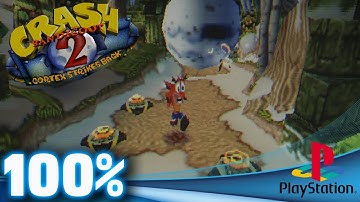 Crash Bandicoot 2 walkthrough | 100% | All Crystals and Gems - Part 5 - Crash Dash