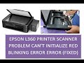 EPSON L360 PRINTER SCANNER PROBLEM CAN’T INITIALISE RED BLINKING ERROR ERROR (FIXED)