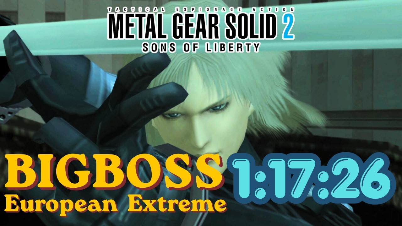 MGS2】メタルギアソリッド2 BIGBOSS セーブなしSpeedrun in 1:17:26