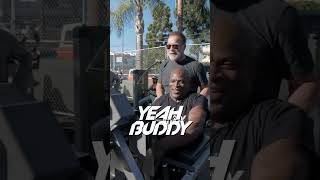 GREAT LEGENDS ARNOLD  & RONNIE COLEMAN WORKING TOGETHER IN THE GOLDS GYM