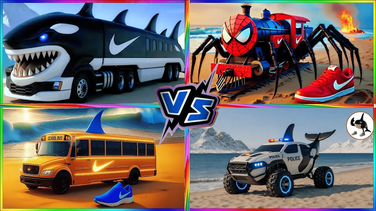 MEGA SHARK 🚨 vs POLICE 🚓 vs FIRE TRUCK 🚒 | Tiles Hop EDM Rush