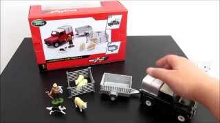 BRITAINS Land Rover Avec Bétaillère - 3 Moutons, 2 Agneaux Et Personnage échelle 1/32