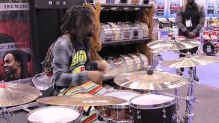 Angel Drums & Zion Cymbals NAMM 2015 - Thomas Pridgen