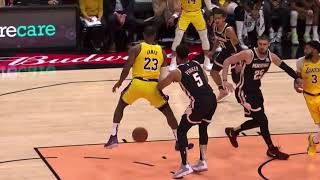 Lebron James between the legs pass to Dwight Howard, followed by a Dunk | NBA | Lakers vs Hawks