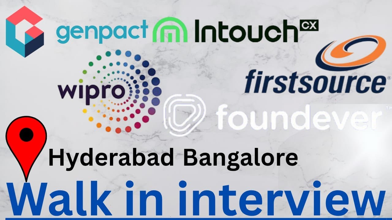 Walk In Interview 🔥|| Wipro || Genpact || Intouch CX || Foundever ...