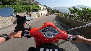Ravello to Amalfi Riding Vespa POV (Amalfi coast Italy)
