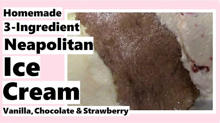 Homemade 3-Ingredient Neapolitan Ice Cream - Vanil...