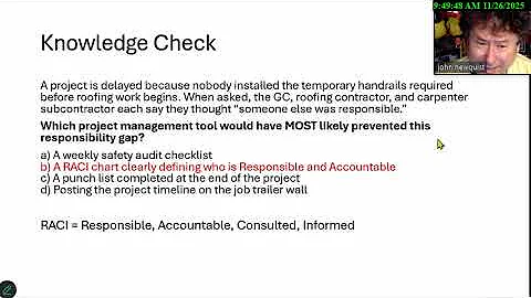 Daily Quiz ep60 Contractor Management December 5 2025 BCSP