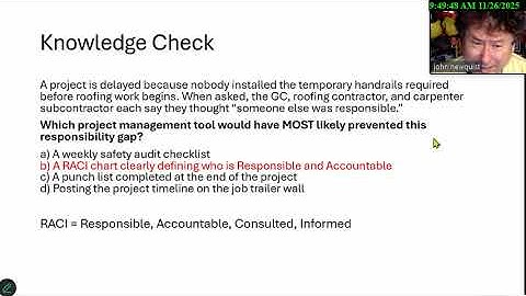 Daily Quiz ep60 Contractor Management December 5 2025 BCSP