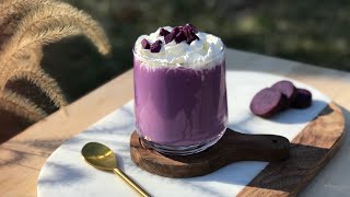3 Ingredients Delicious Ube (purple sweet potato) Milkshake