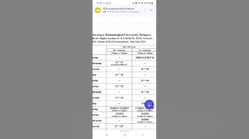 vtu Time table 3rd and 4th sem. #vtu #vtutimetable