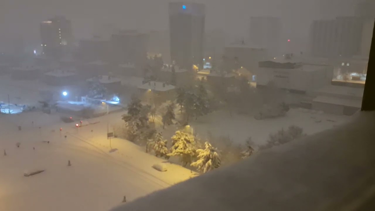 18 Ocak 19 Ocak 2022 Gaziantep Kar Yağışı Timelapse Snow 60 cm